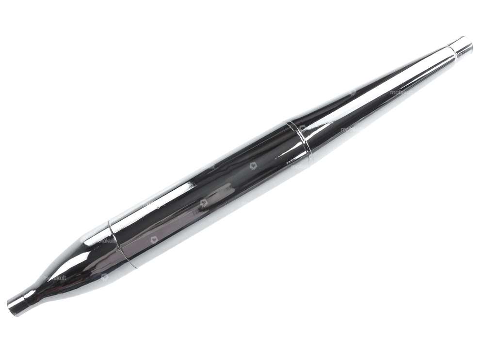Rear muffler flute Ø 28 / 70 mm chrome Carousel Image 1