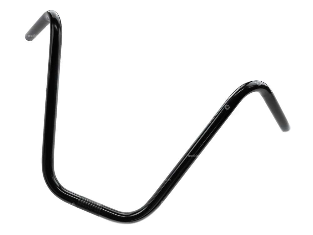 Guidon plaque de fourche 34 cm chopper noir Carousel Image 2