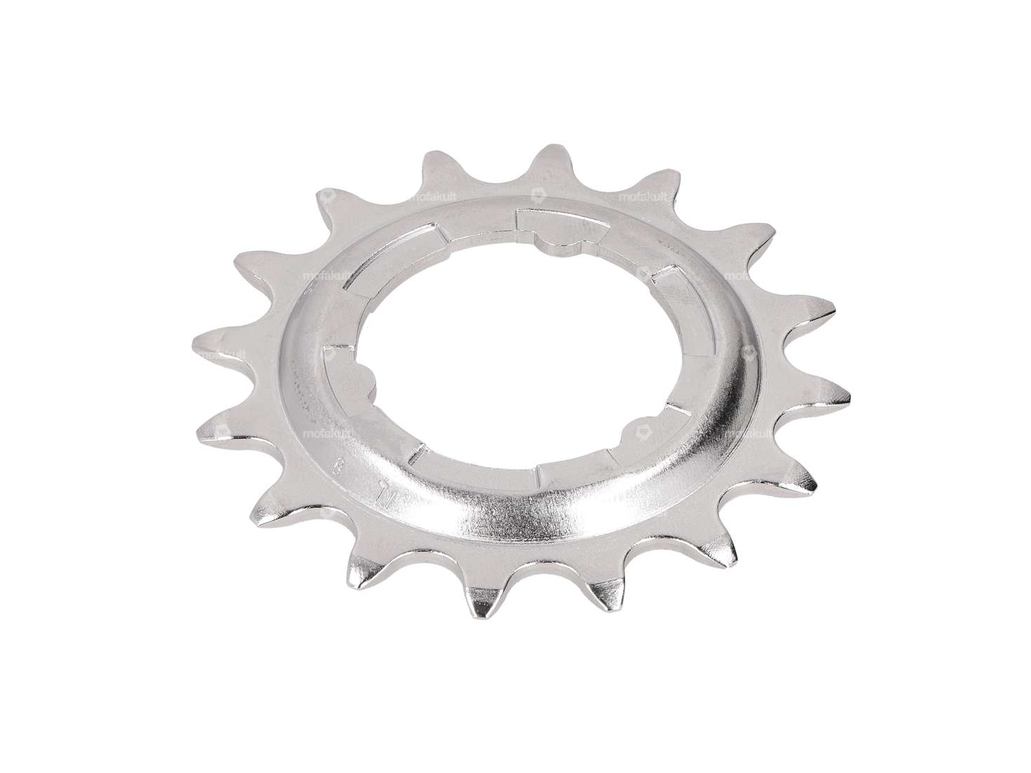 Couronne dentée de dérailleur arrière 16 dents, légèrement coudée, chromée Carousel Image 2