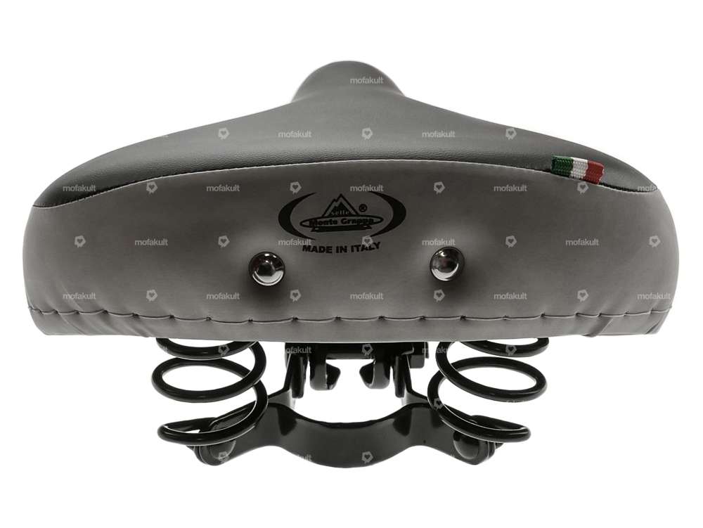 Selle Comfort à ressorts en tonneau noir / gris Carousel Image 5