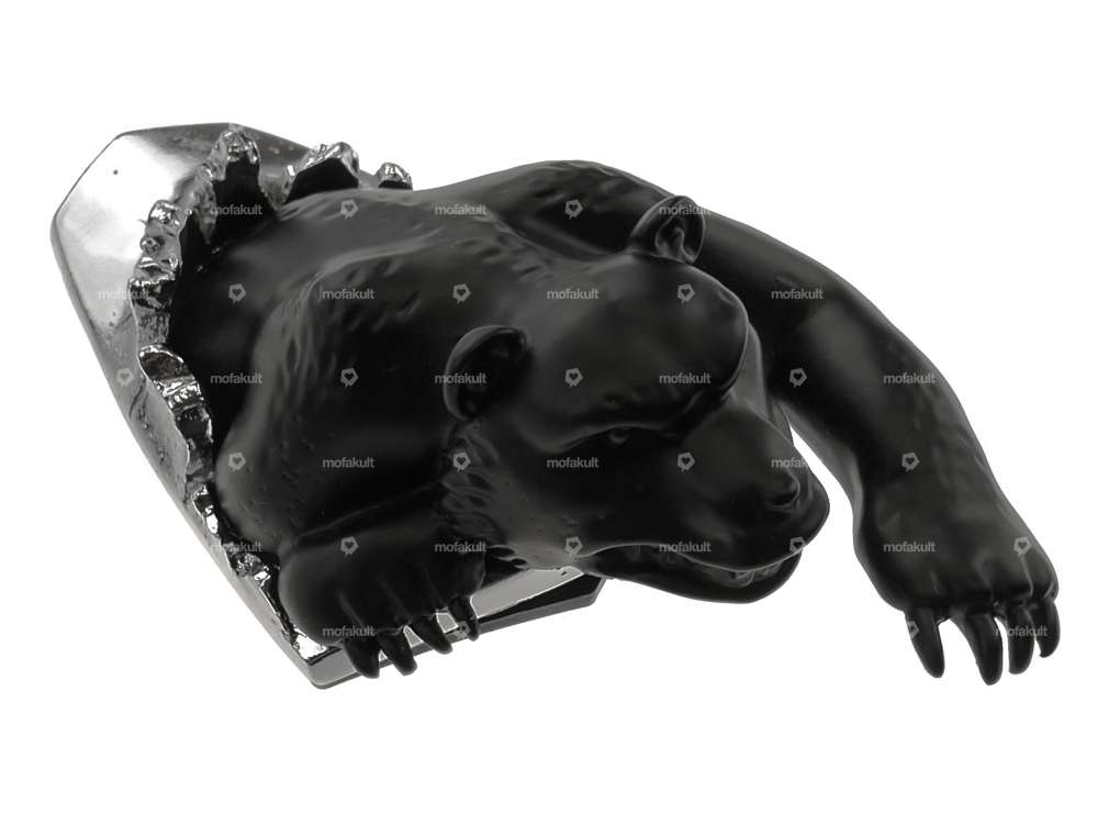 Figurine décorative Hunting Bear grande Chrome / noir Carousel Image 1