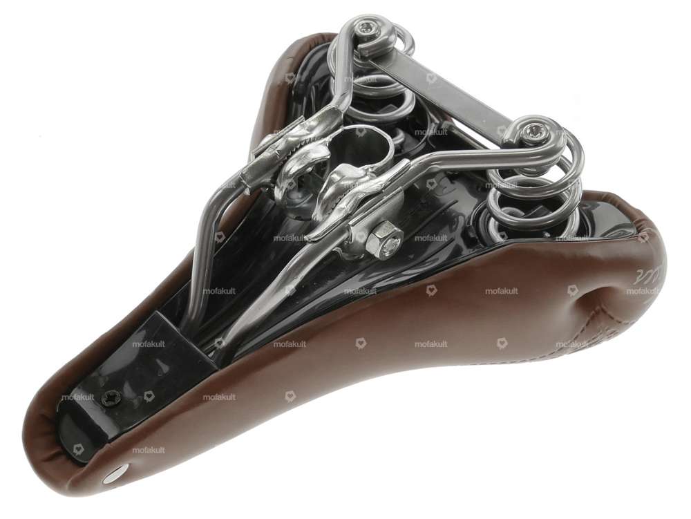 Selle Comfort à ressorts en tonneau marron Carousel Image 4