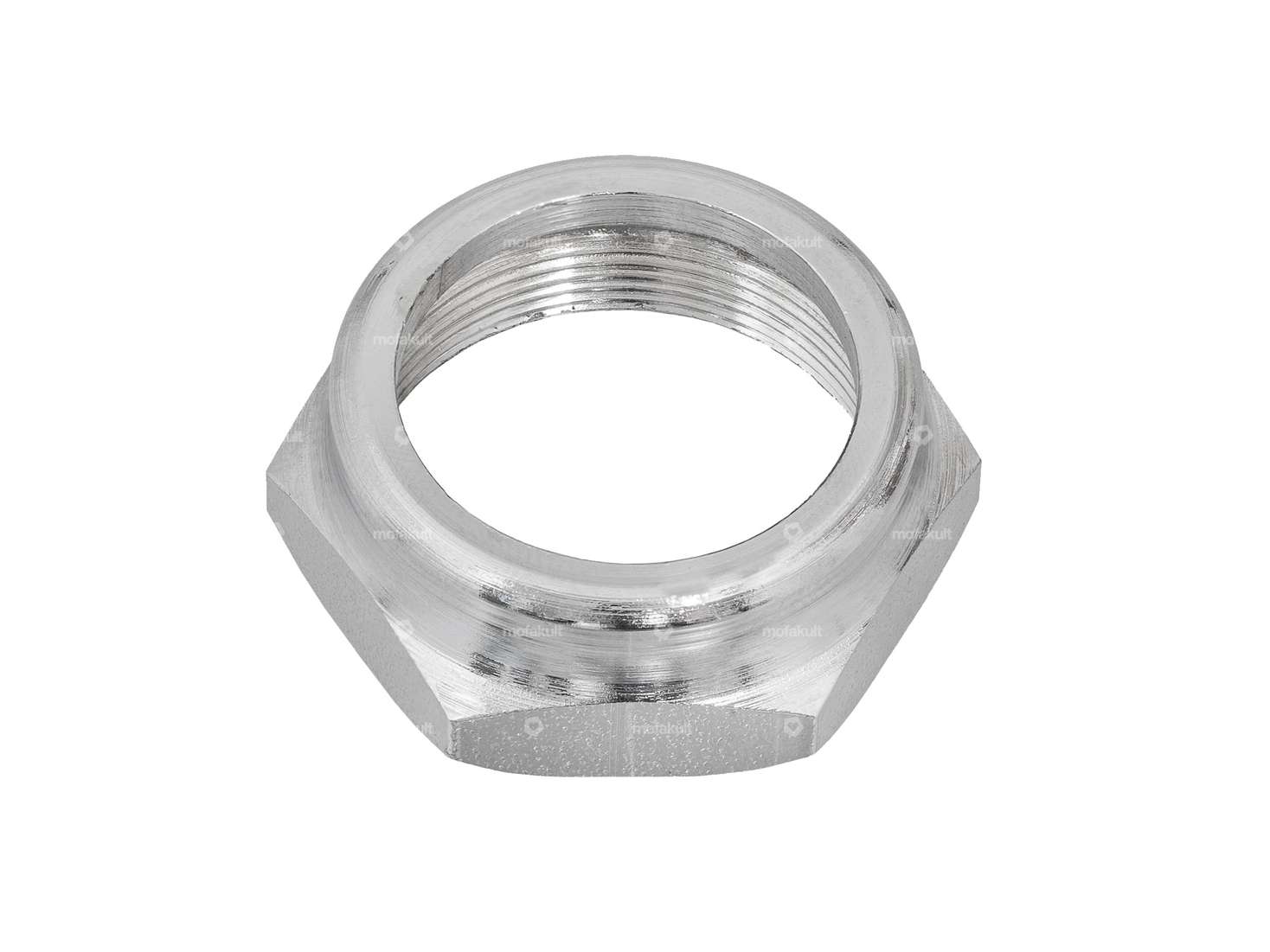 Steerer nut M26x1 open low stem chrome Carousel Image 1