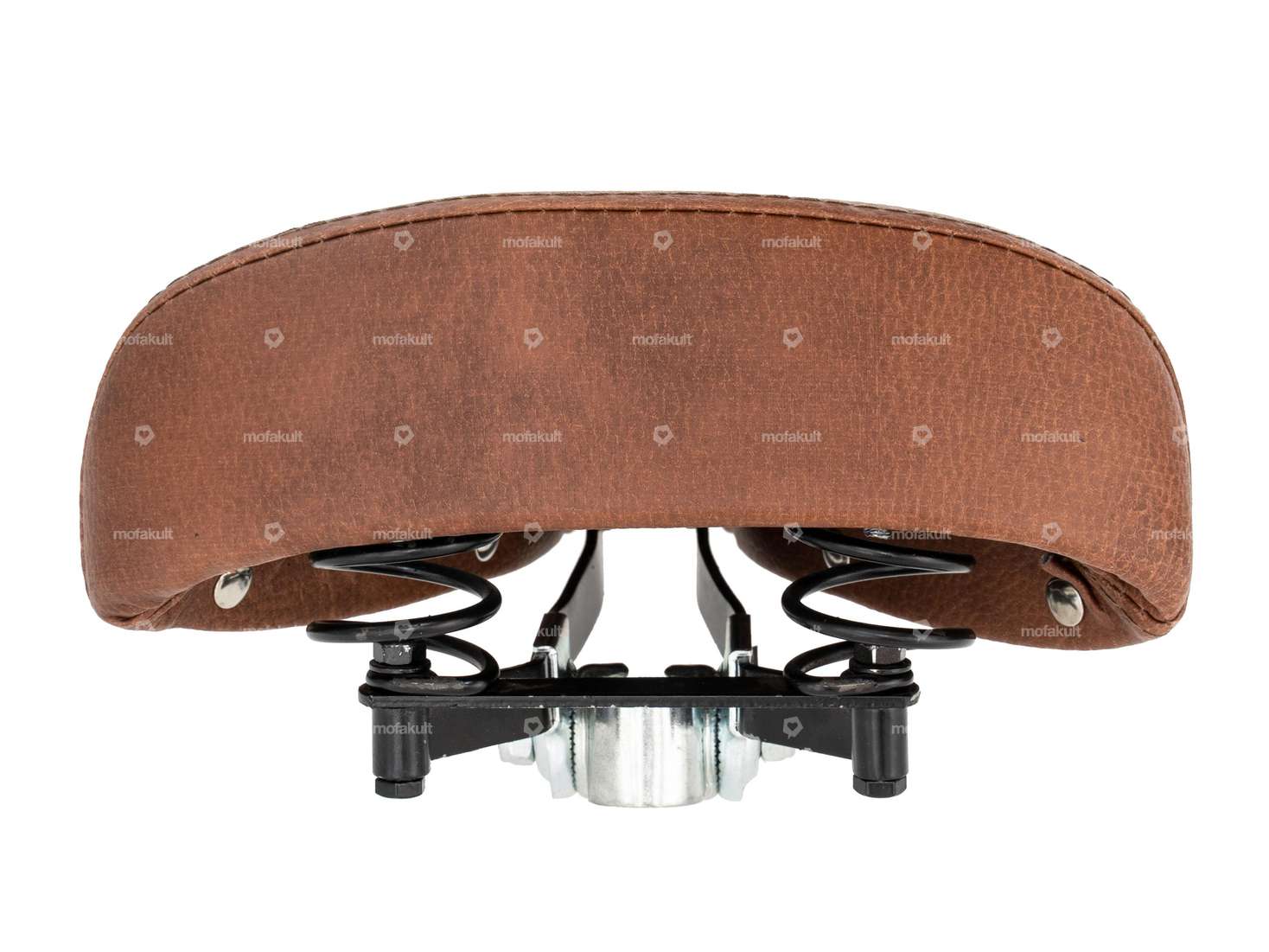 Selle Buffalo à ressorts en tonneau marron Carousel Image 3