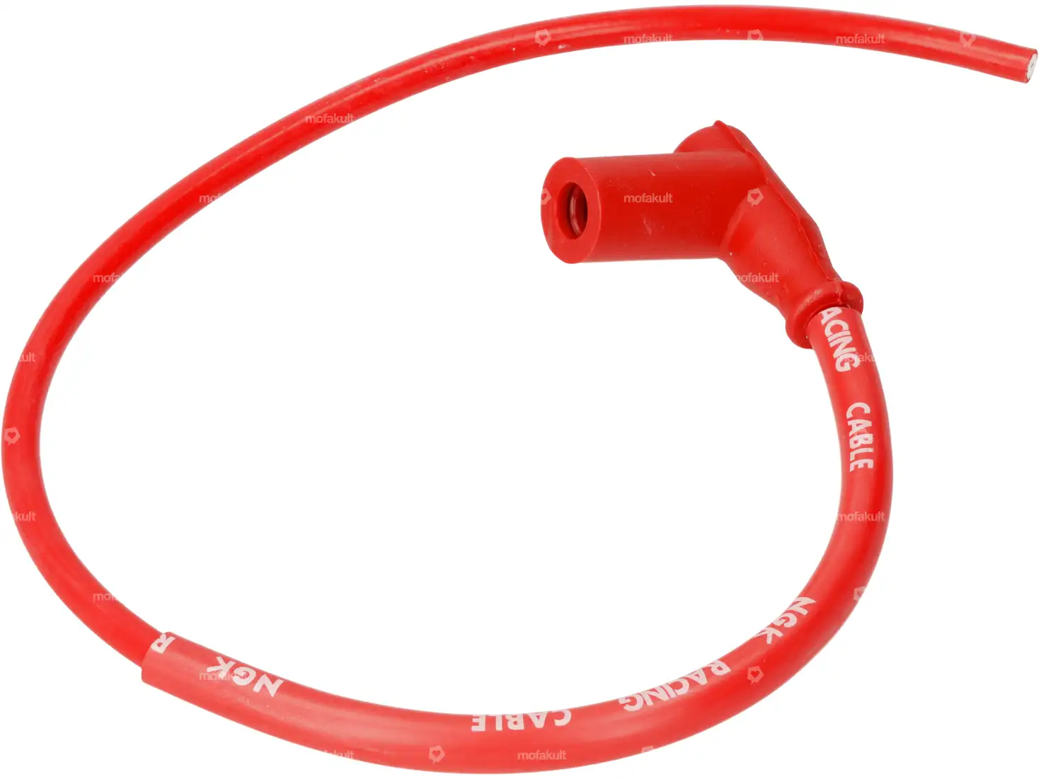 Antiparasite Bougie étanche 7mm - Pour Moto, Scooter, Quad, Tondeuse, 1m Câble, Rouge
