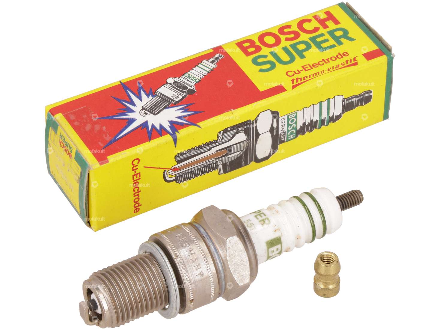 Bougie d'allumage Bosch W5CC Electrode Cu à filetage long NOS Carousel Image 1
