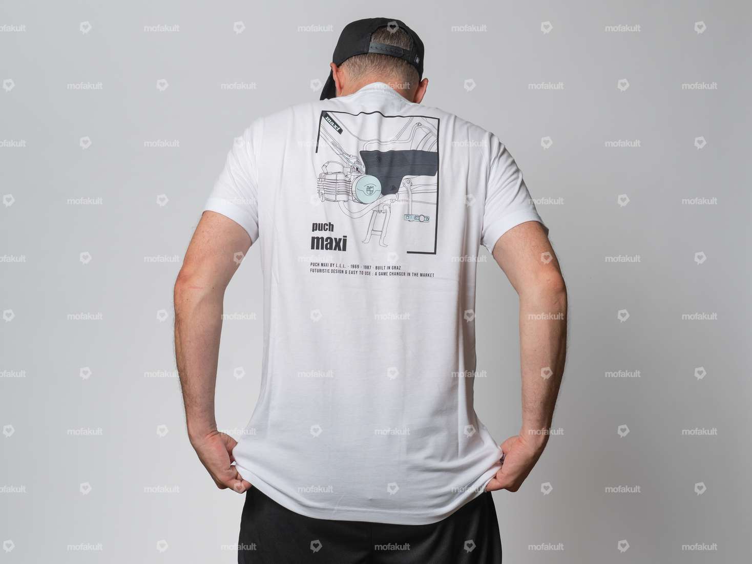 KULTWEAR T-shirt "Puch" blanc Carousel Image 2