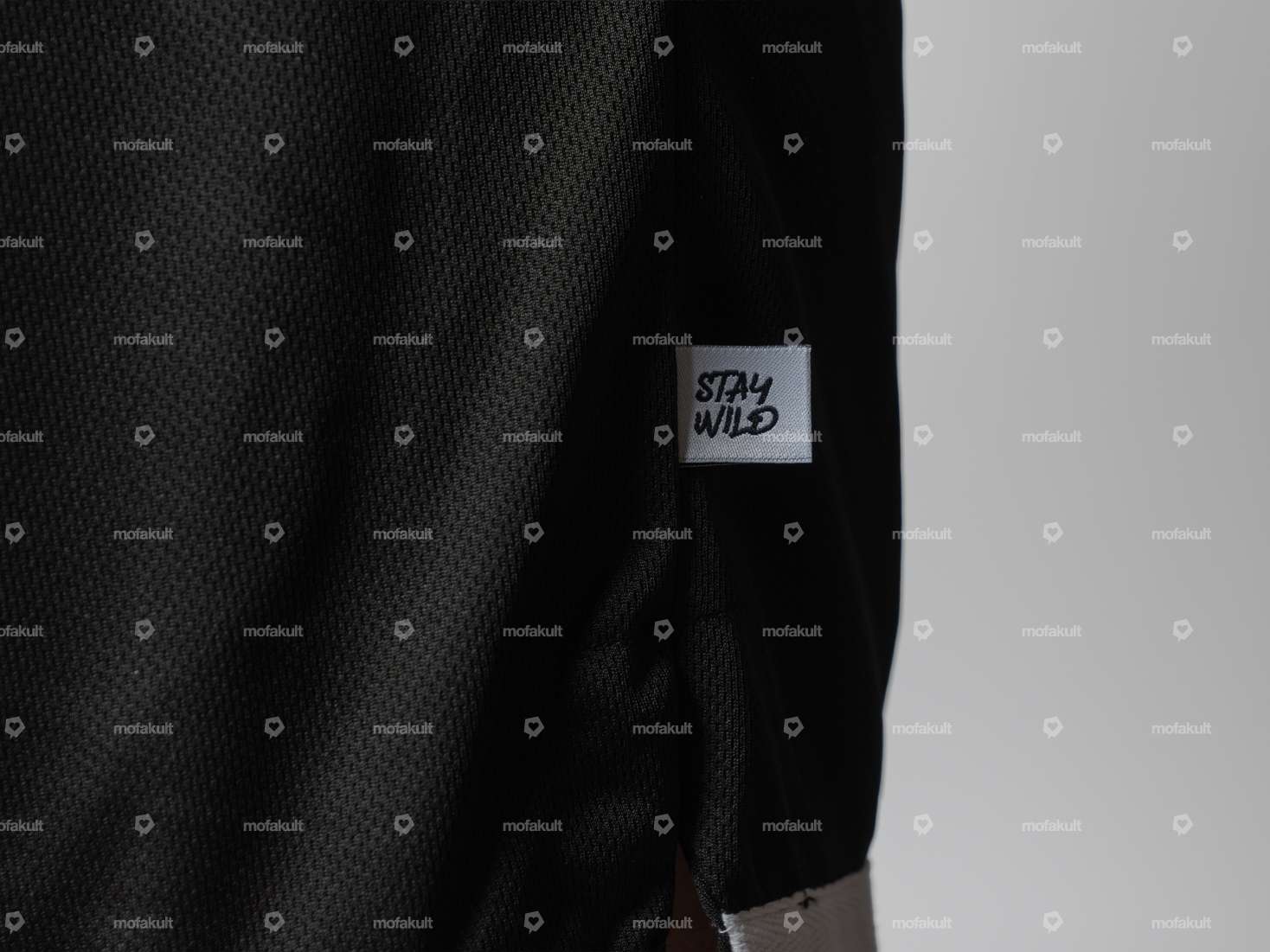 KULTWEAR Short "Crew" Mesh noir / blanc Carousel Image 5