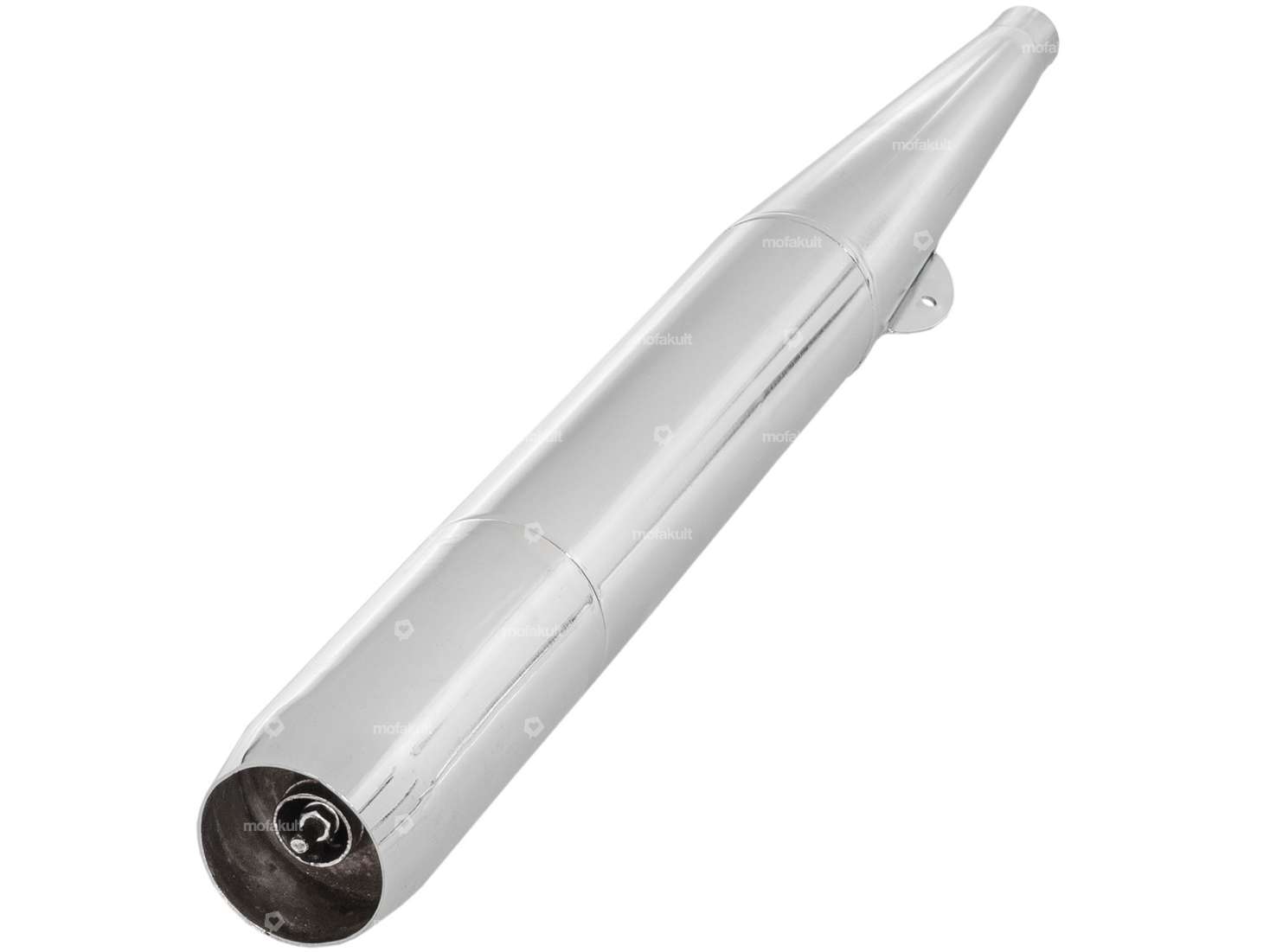 Échappement GPO « Cigare » Ø 28 mm chromé | Puch Maxi S / N, X30 Sport NS / NL Carousel Image 3