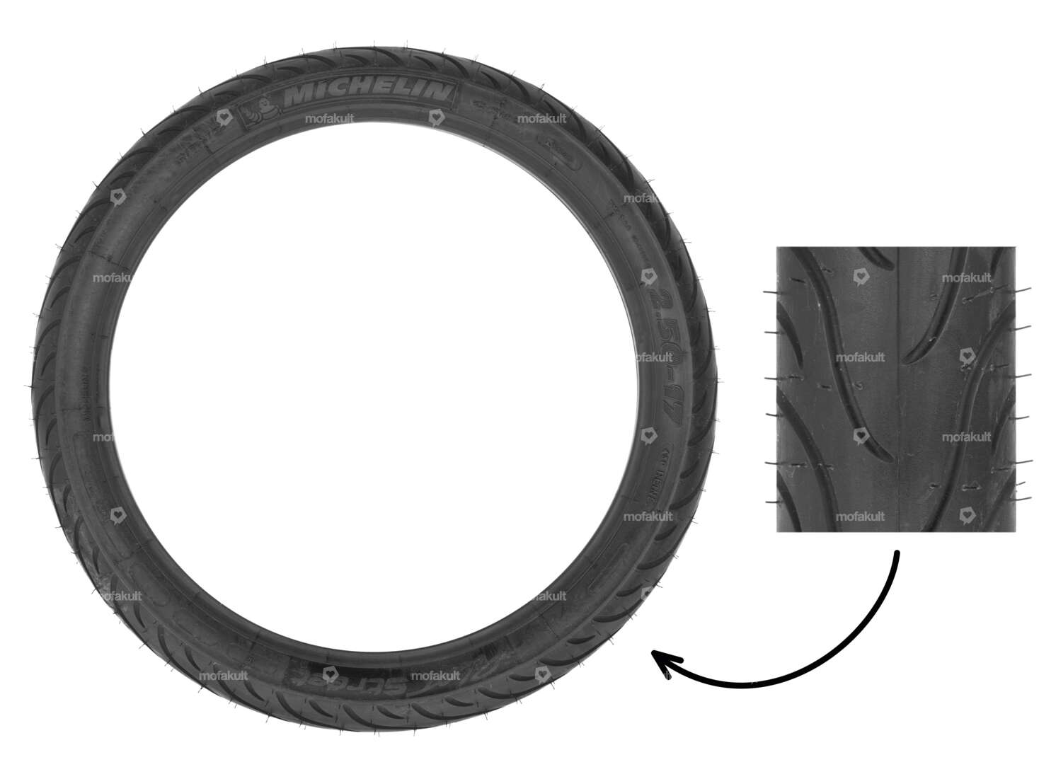 Pneus Michelin 2.50 x 17" Pilot Street Semi-Slick Carousel Image 1