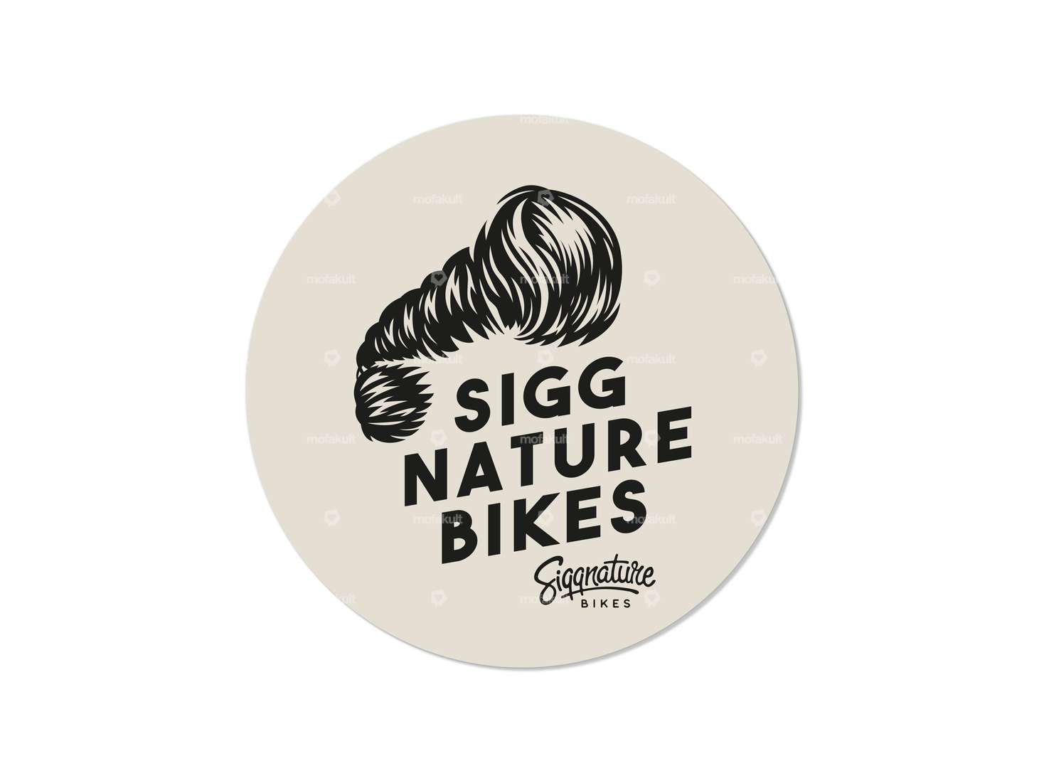 Siggnature sticker "Tolle" Ø 70 mm beige Carousel Image 1