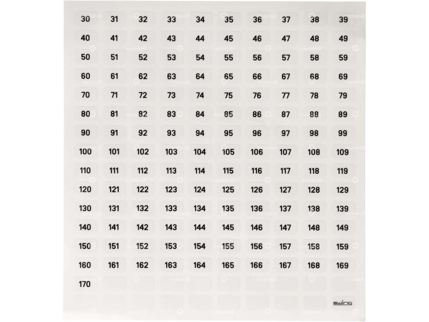 swiing® revival Feuille d'autocollants 30 - 170 Marquage des buses Carousel Image 1