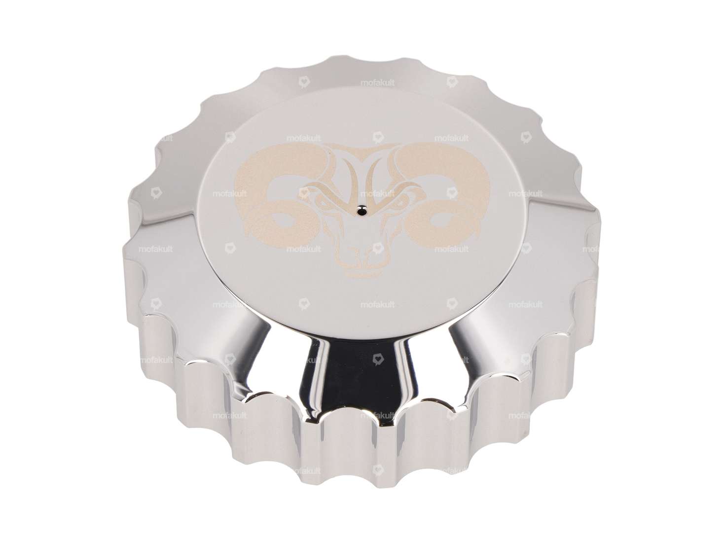 66HEROES Bouchon de réservoir "66HEROES" baïonnette 30 mm chrome Carousel Image 1