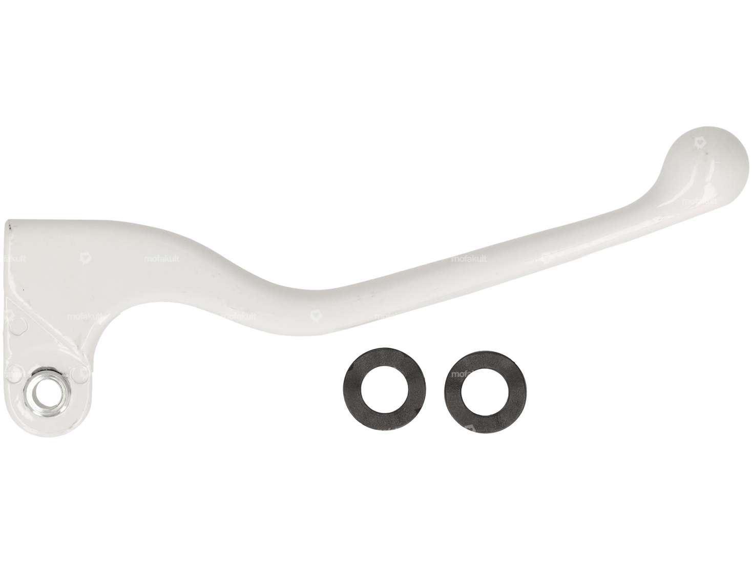 Levier de frein Domino droit court en alu blanc NOS Carousel Image 1