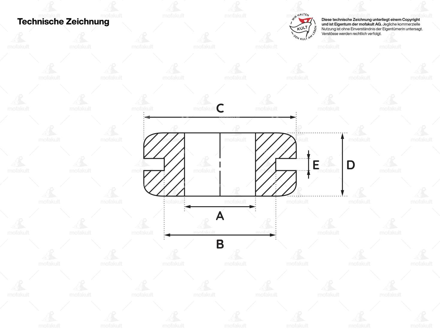 Passe-câble support de phares | Puch DS50, VZ50, VS50, MV50 Carousel Image 2