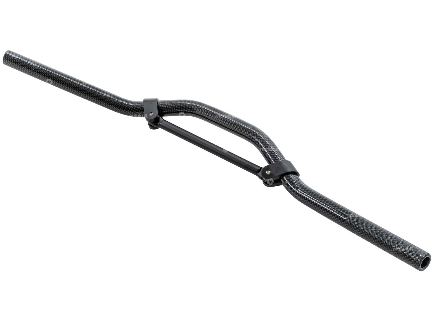 66HEROES racing handlebars aluminum fork plate 7 cm carbon glossy with matt brace Carousel Image 2