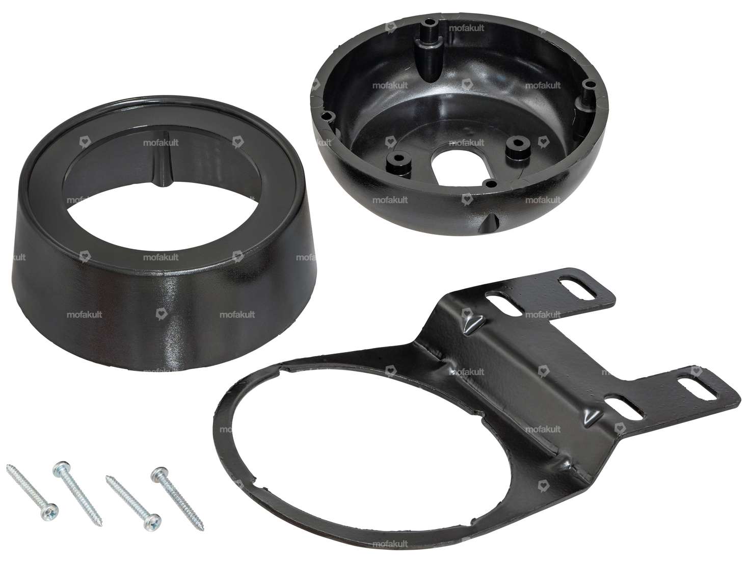 Support tachymètre Ø 60 mm avec languette noir Carousel Image 3