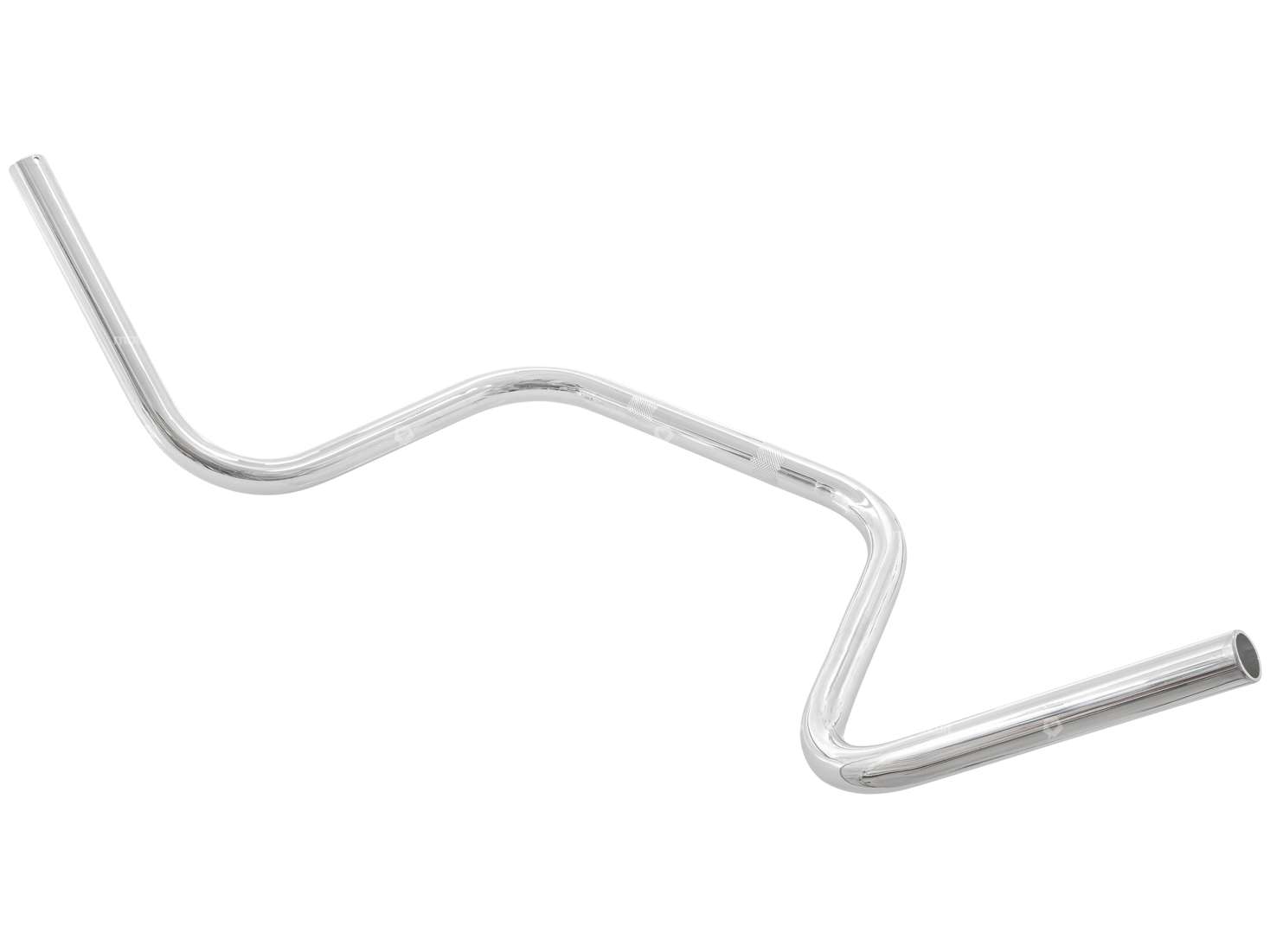 Guidon plaque de fourche 26 cm "fatbar" Ø 25 mm Chrome Carousel Image 2