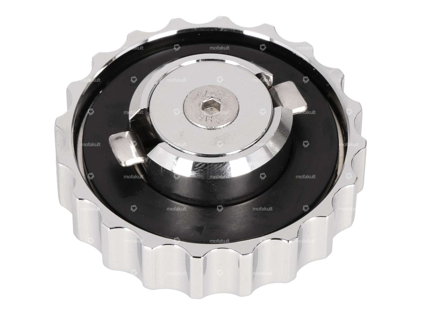 66HEROES Bouchon de réservoir à baïonnette 30 mm chrome Carousel Image 2