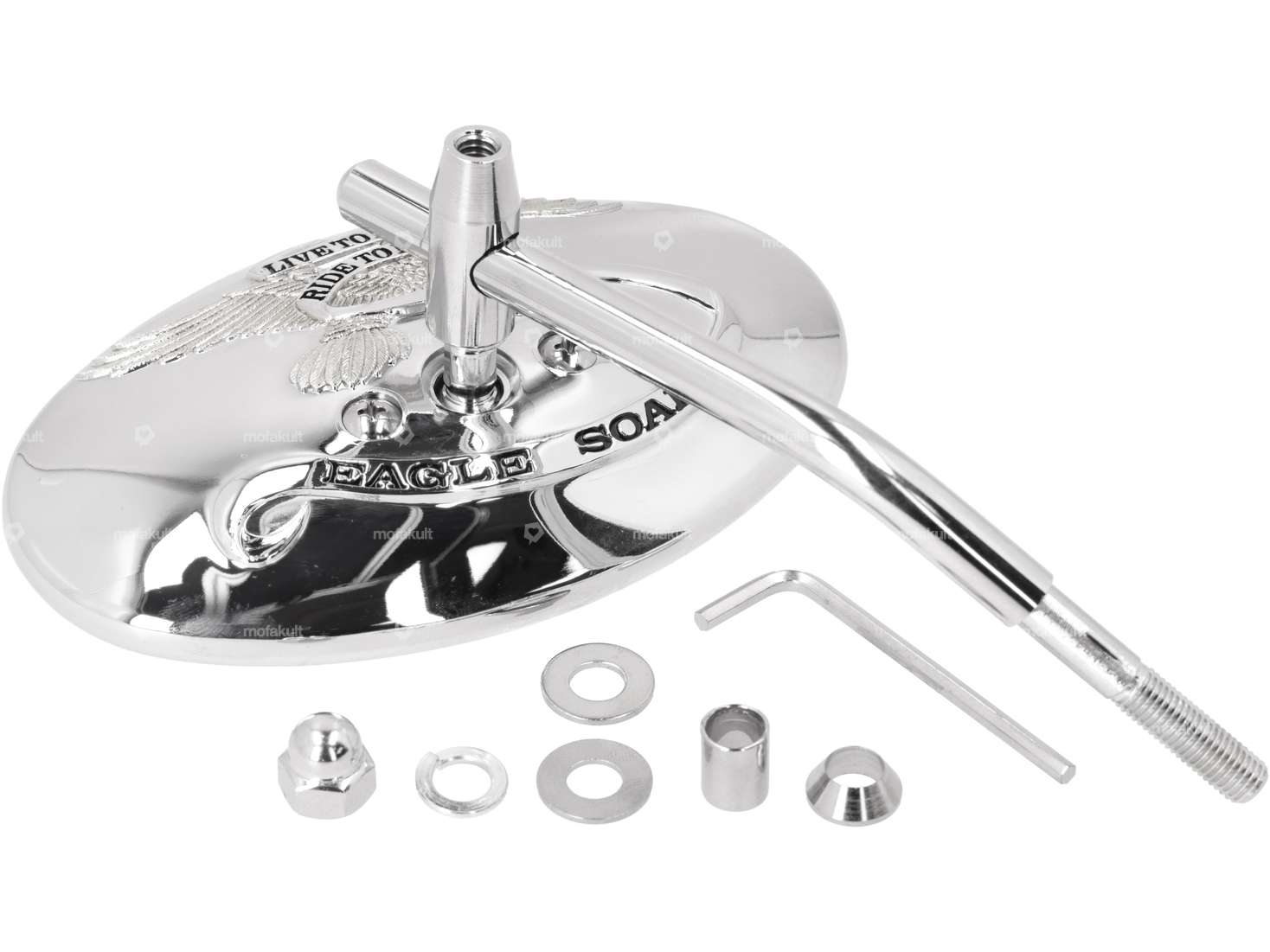 Miroir "Adler" ovale chrome Carousel Image 2