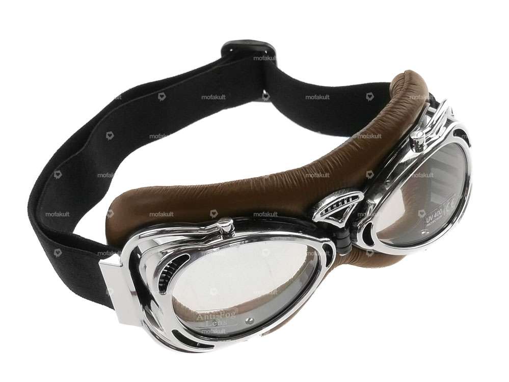 Lunettes d'aviateur vintage marron Carousel Image 1