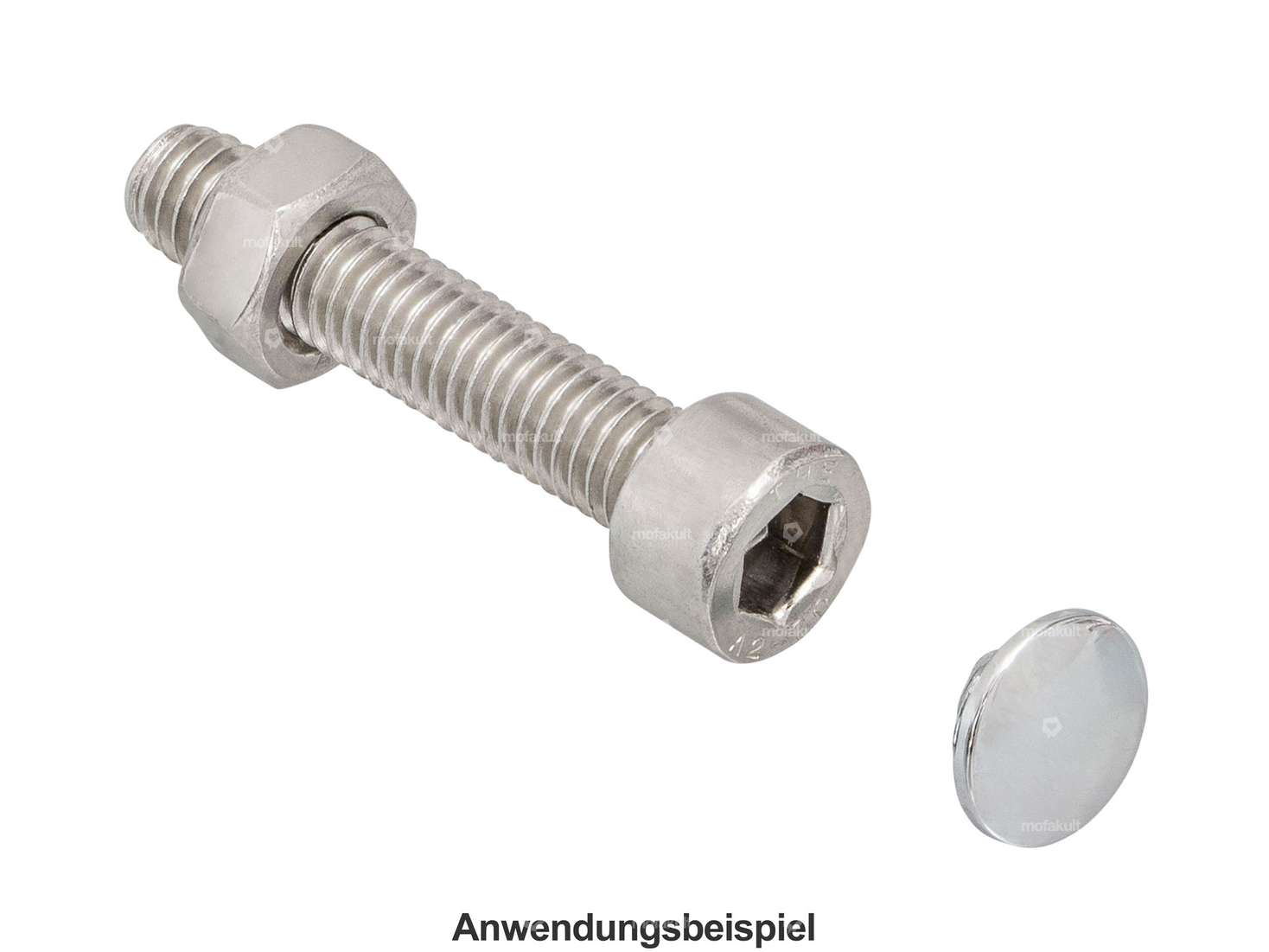 Cover hexagon socket M5 chrome Carousel Image 3