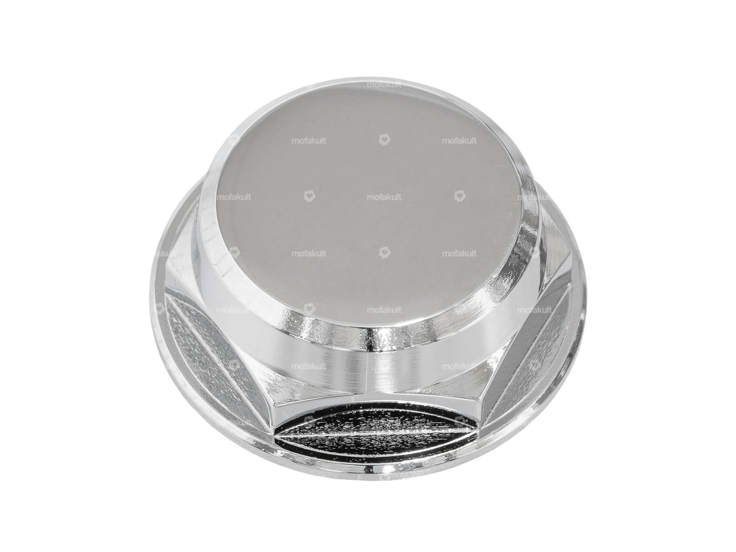 GPO Écrou de pivot de fourche M26x1 fermé Plaque de fourche Chrome Carousel Image 1