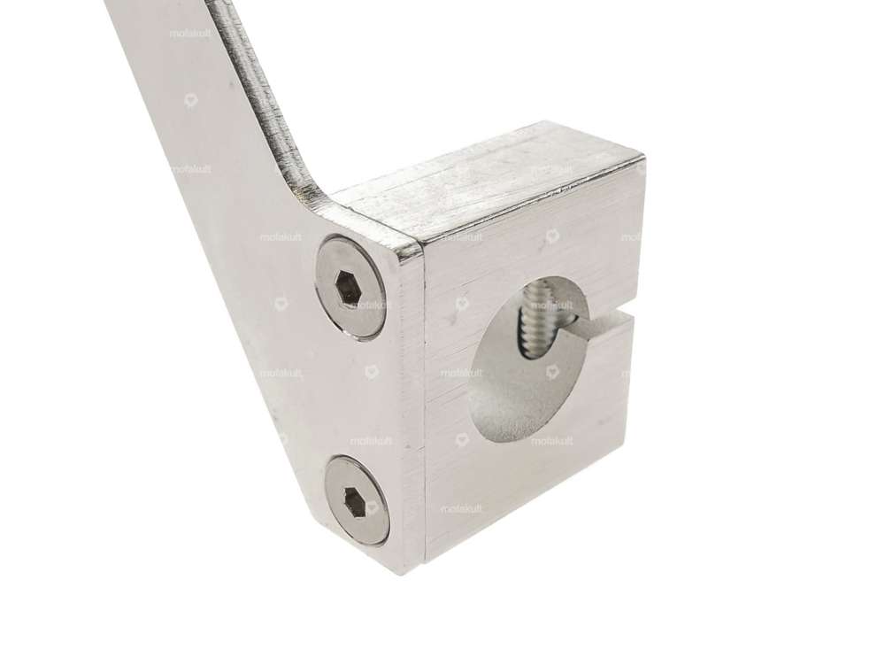 66HEROES Support de plaque d'immatriculation latéral gauche (version DE) Inox Carousel Image 3