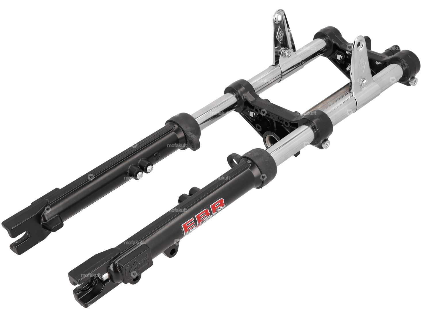 Fourche EBR hydraulique renforcée noire (avec pattes pour frein à disque) | Piaggio Ciao Carousel Image 1