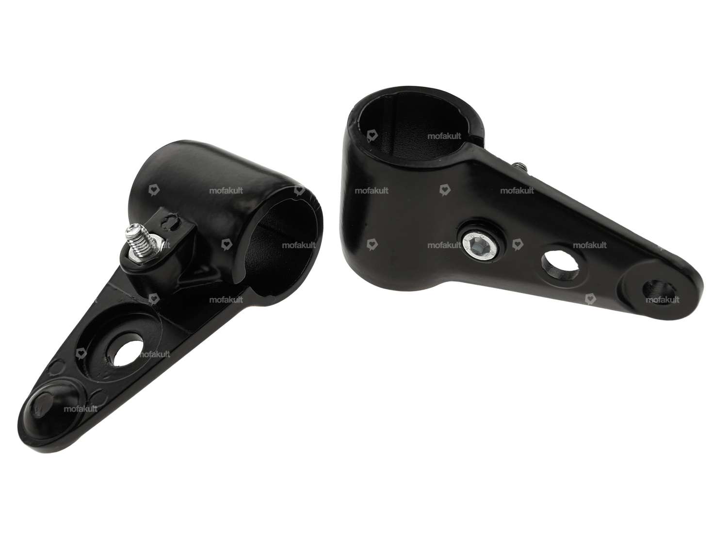 Support de lampe alu Ø 28 mm noir NOS | Fourche Alpa Carousel Image 1