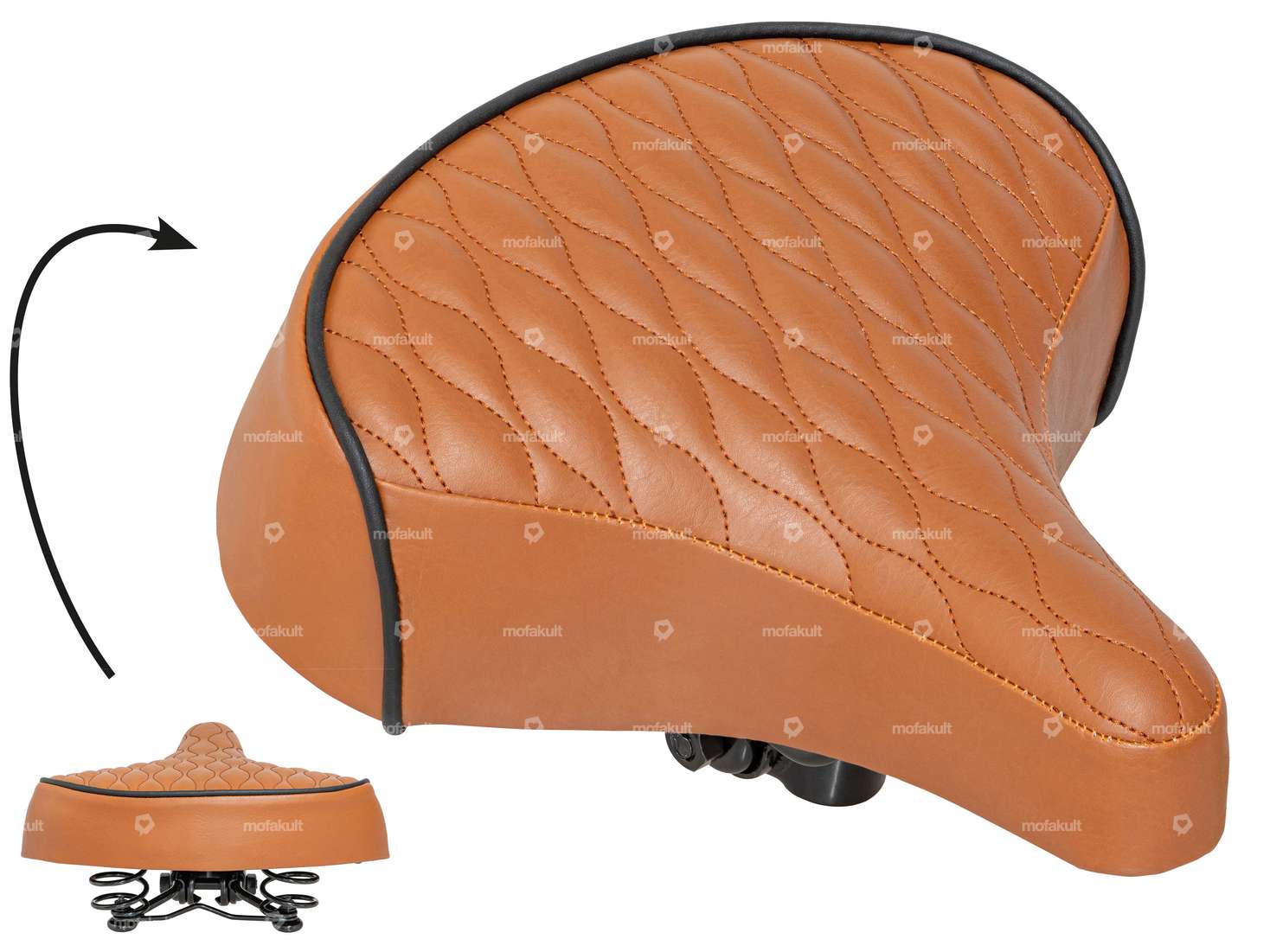 Selle Classic à suspension marron Carousel Image 1