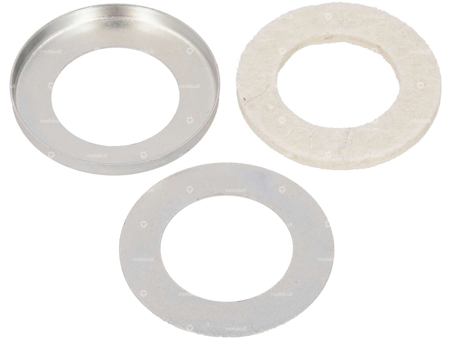 Wheel bearing dust ring Ø 40 / 24.5 mm (with felt) nickel-plated Carousel Image 1