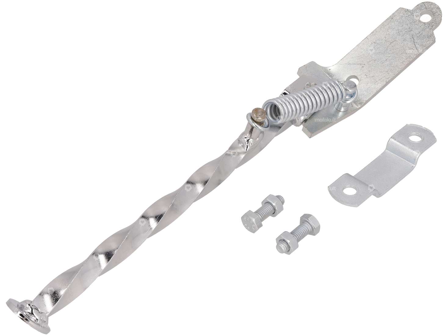 Side stand rotated left flat mounting 27 cm chrome Carousel Image 1