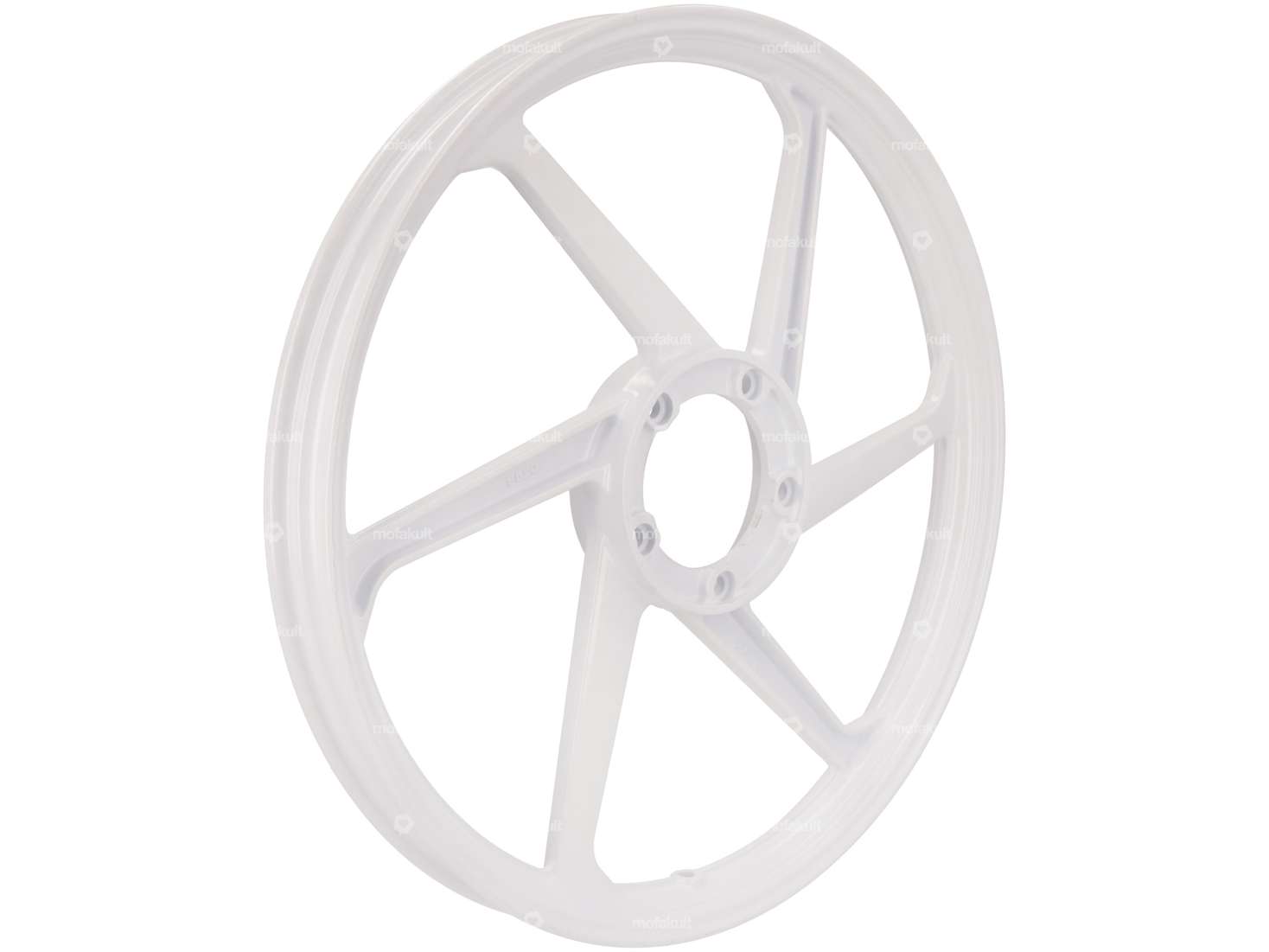 Wheel 17" cast white (6 single spokes) | Puch Carousel Image 2