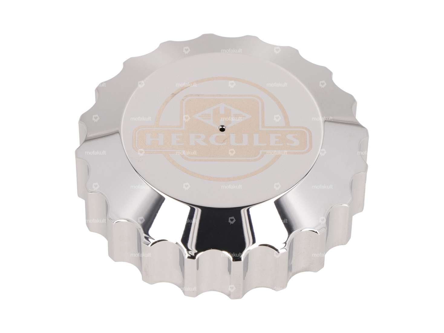 66HEROES Bouchon de réservoir "Hercules" baïonnette 30 mm chrome Carousel Image 1