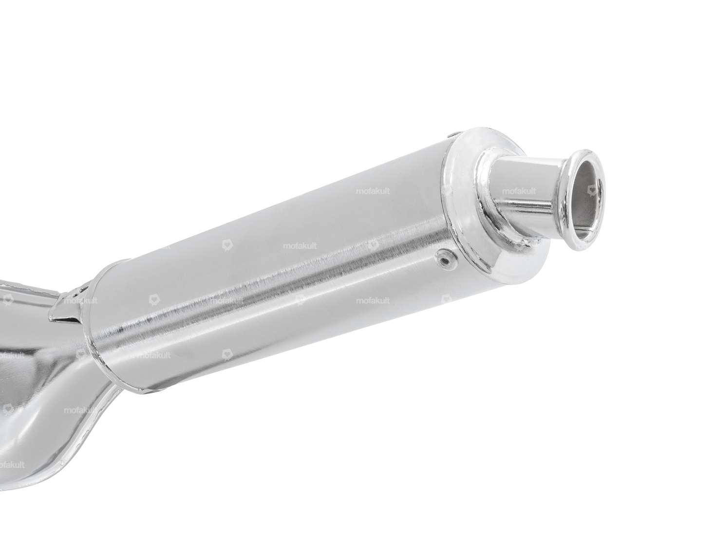 TECNO pot d'échappement "flat belly" chrome | Puch Maxi Carousel Image 3