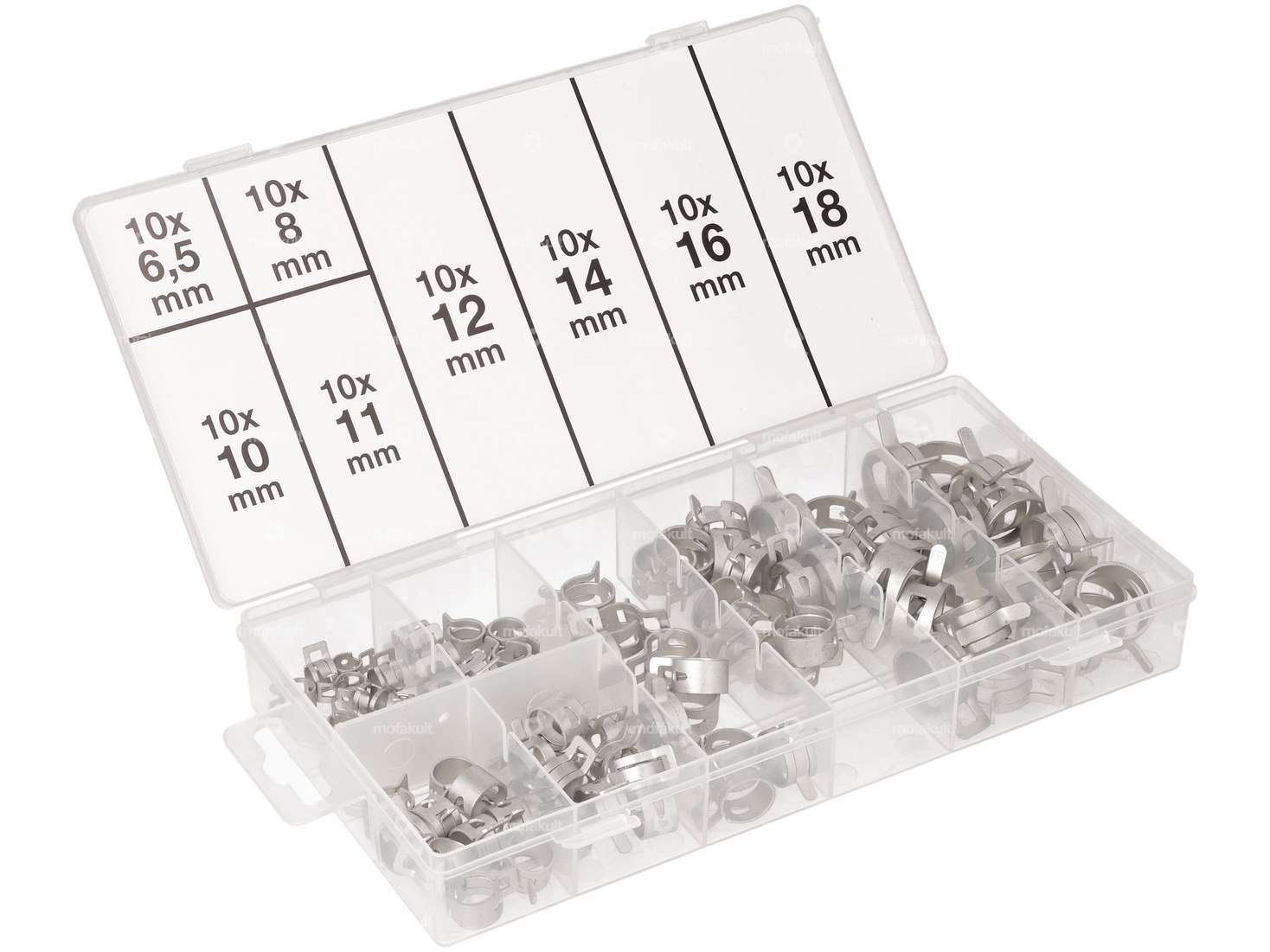 BGS Assortiment de colliers de serrage 6.5 - 18 mm 80 pcs. Carousel Image 1