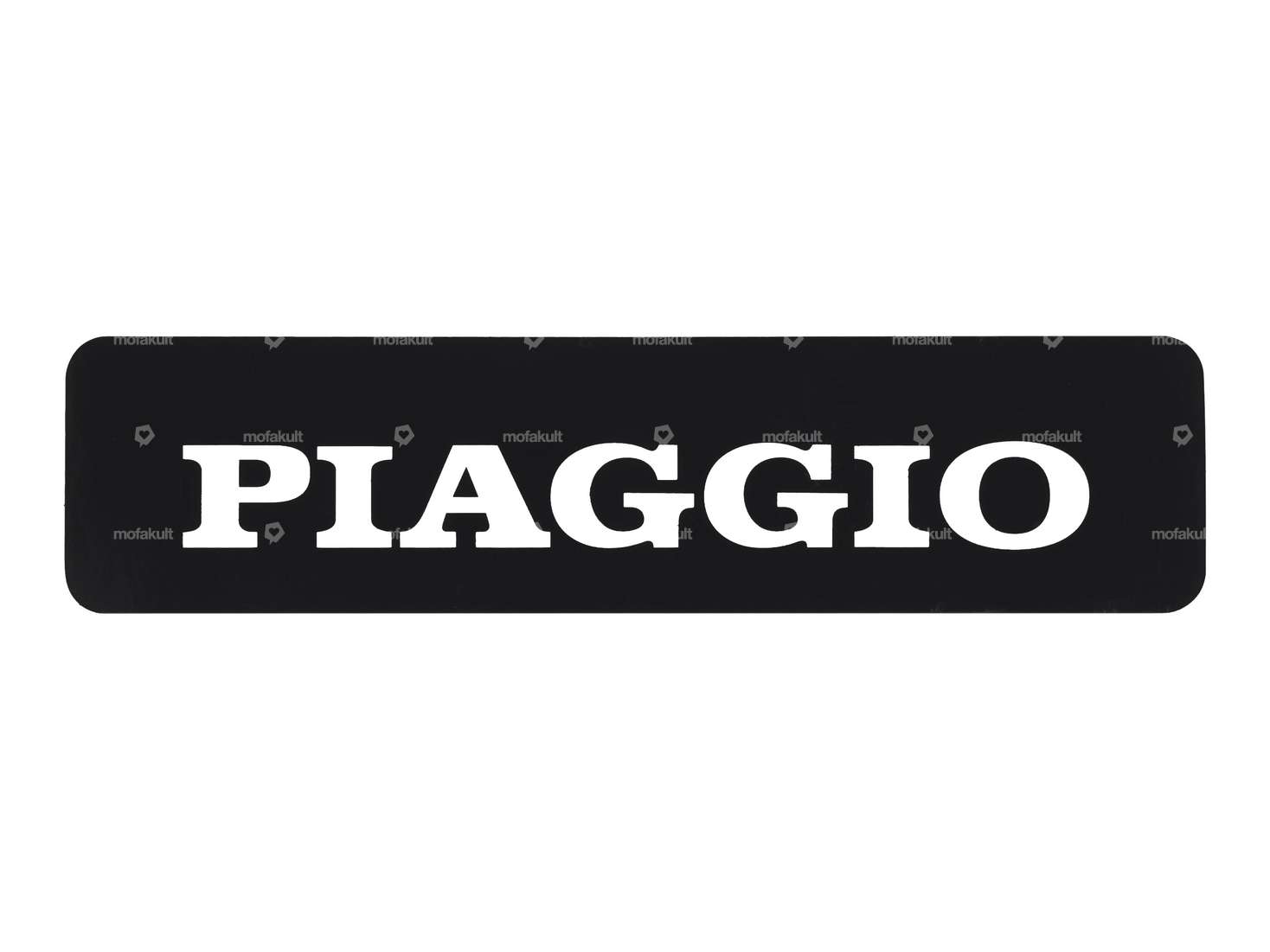 Tank sticker "PIAGGIO" 115 x 27 mm black/white | Piaggio Ciao, SI, Bravo, SUPERbravo Carousel Image 1