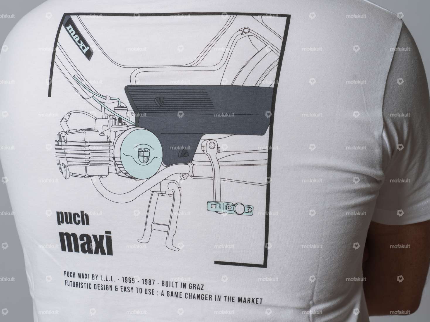 KULTWEAR T-shirt "Puch" blanc Carousel Image 3
