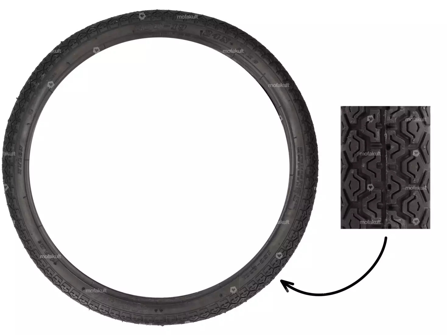 PNEUMATICI 3,25 X 19 F-899 E 130km/h Per SIMSON AWO, MZ BK, RT - Foto 8