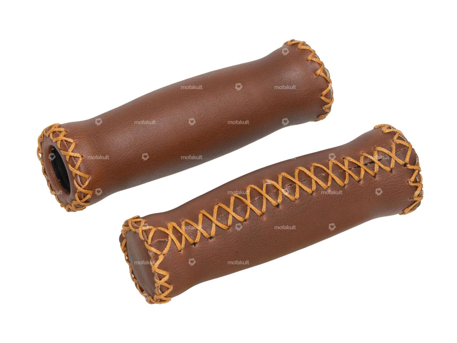 poignées en similicuir marron Carousel Image 1