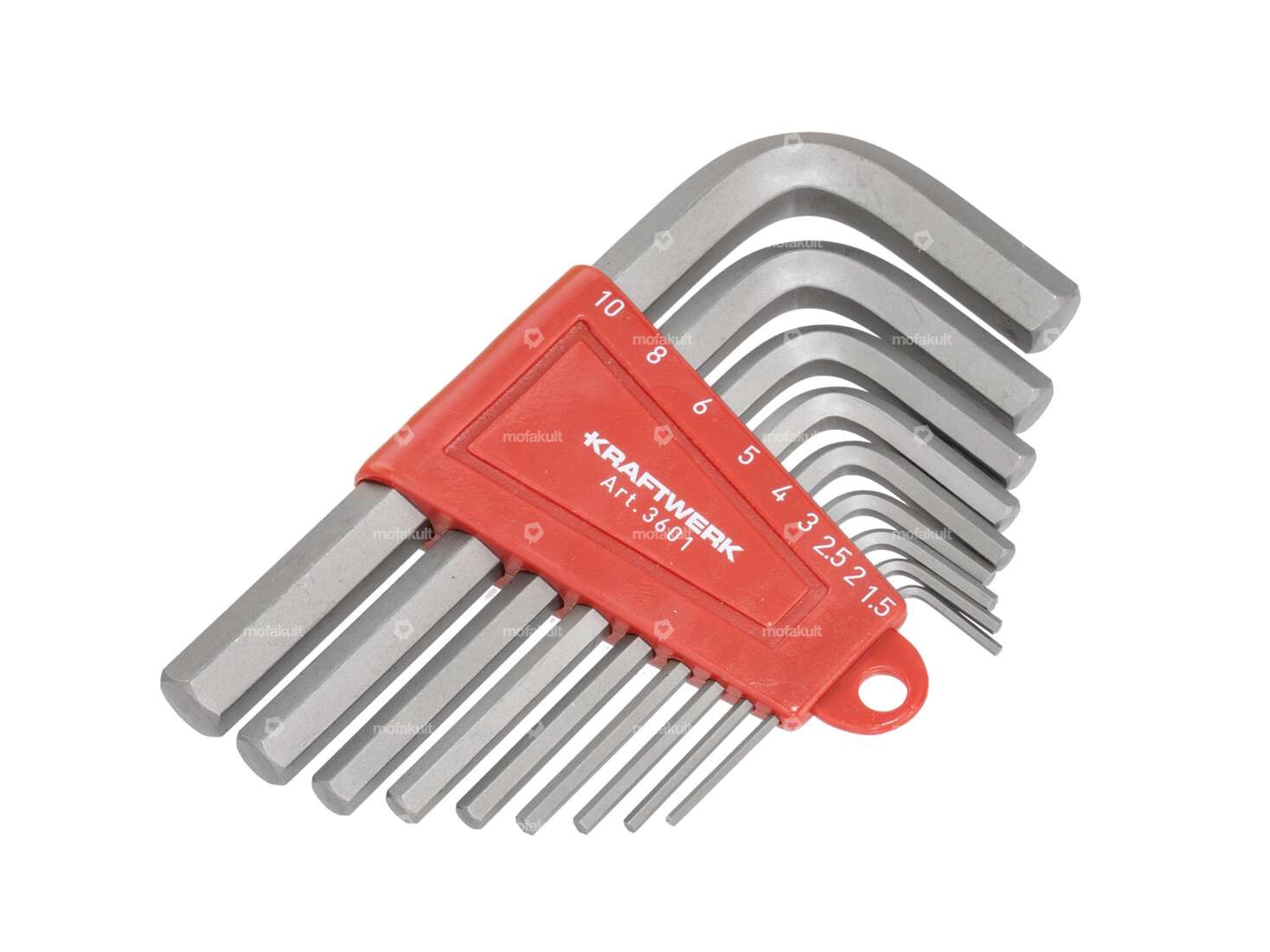 Kraftwerk Jeu de clés mâles coudées 1,5 - 10 mm 9 pcs. Carousel Image 1