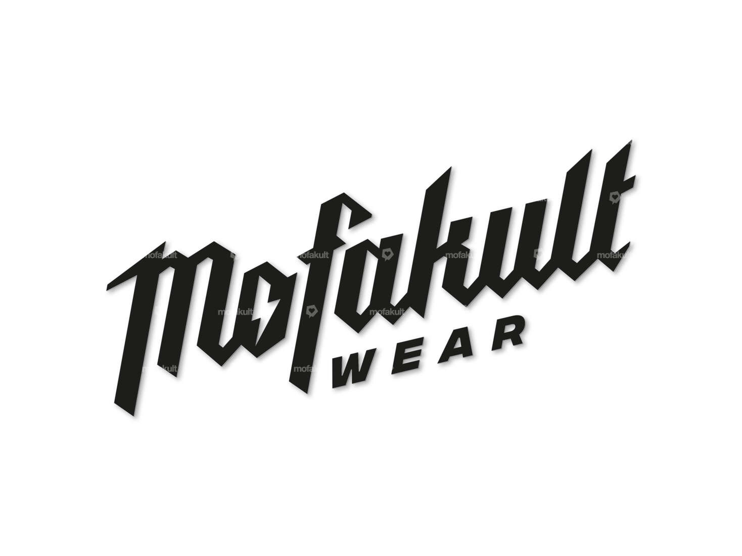 Autocollant "Mofakultwear" noir 120 x 63 mm Carousel Image 1