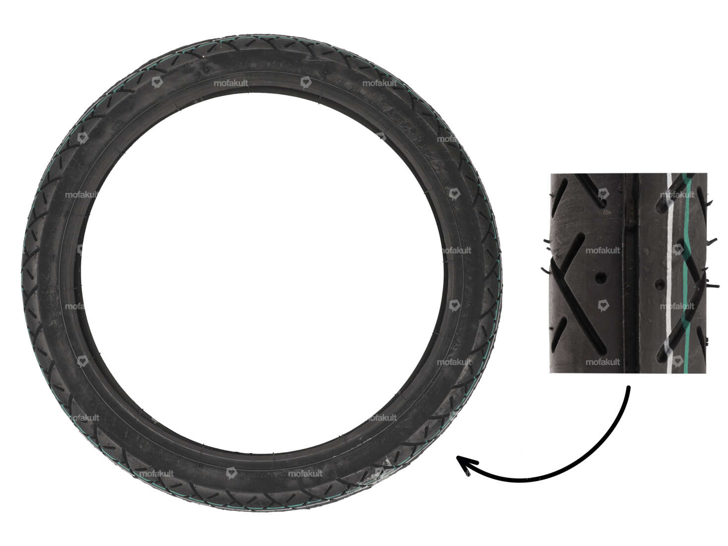 Pneu VeeRubber 2.25 x 17" VRM101 (V101) Semi-Slick Carousel Image 1