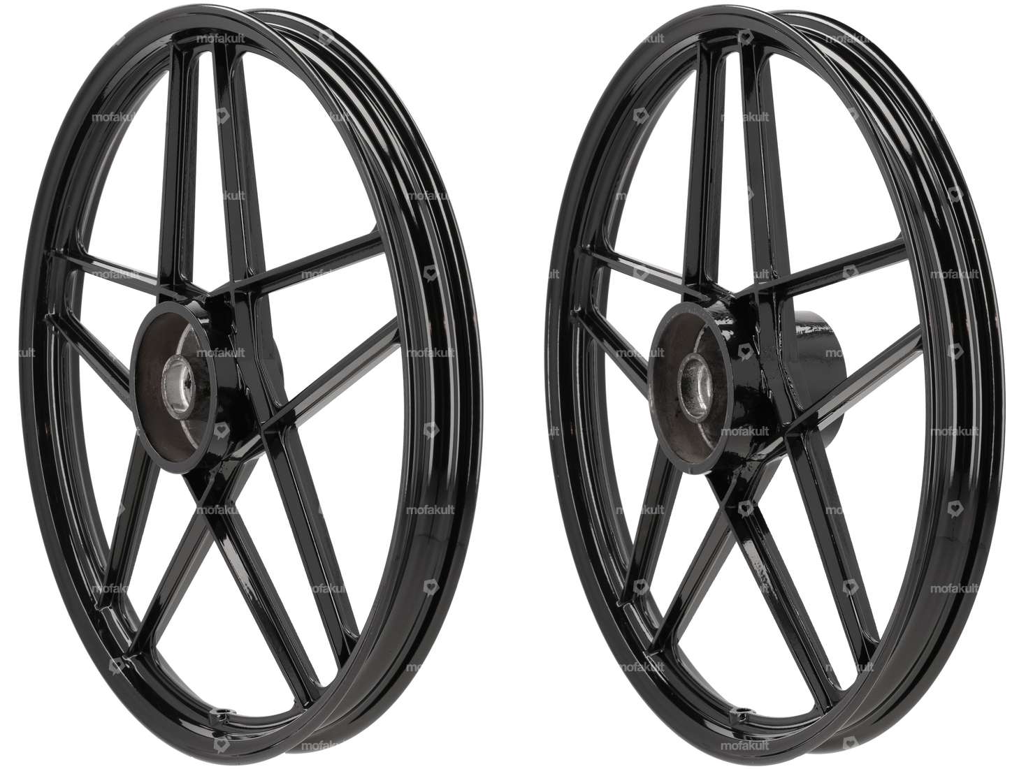Wheel set 17" cast black (5 double spokes) Grimeca replica | Hercules Prima, Optima Carousel Image 1