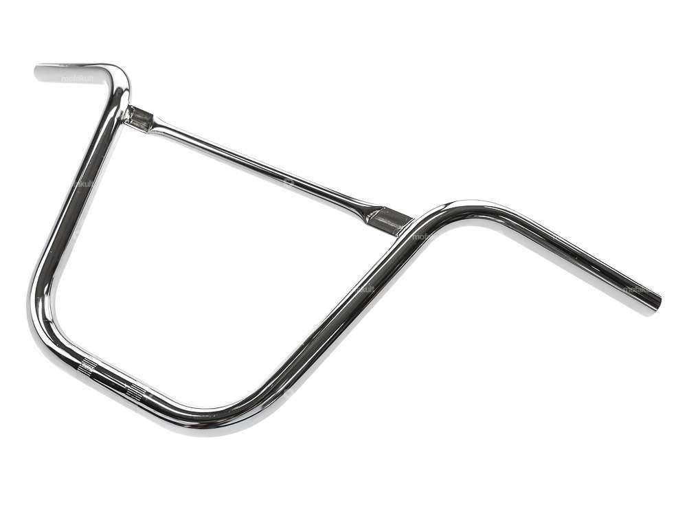 Guidon Plaque de fourche 30 cm courbée avec entretoise Chrome Carousel Image 2