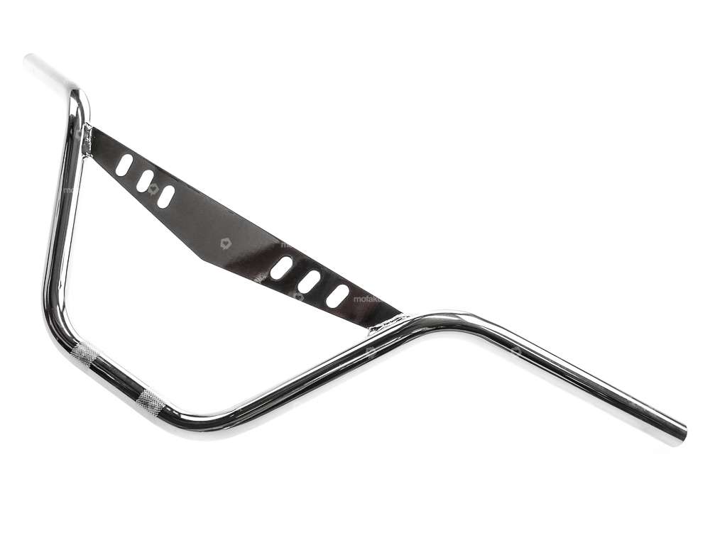 Guidon plaque de fourche 20 cm courbé avec plaque chrome Carousel Image 2