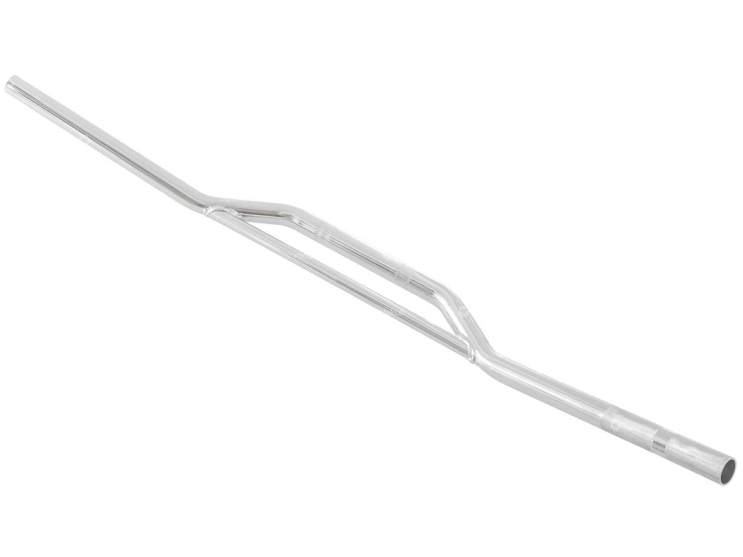 Guidon plaque de fourche 8 cm avec entretoise large chrome Carousel Image 2