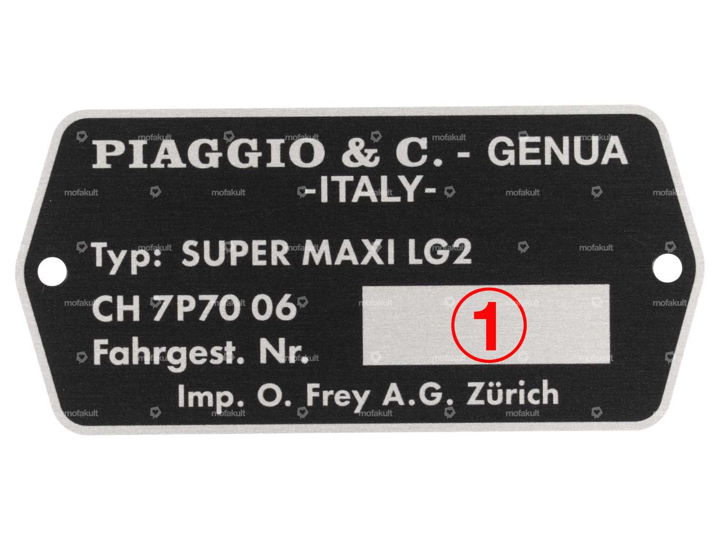 Plaque signalétique CH7P7006 | Puch Supermaxi LG2 Carousel Image 3