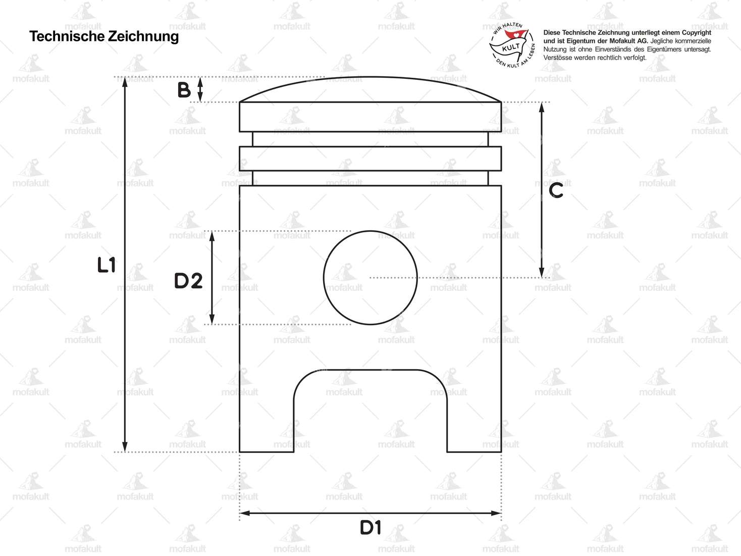 Airsal piston 45 mm | Puch Carousel Image 2
